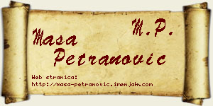 Maša Petranović vizit kartica